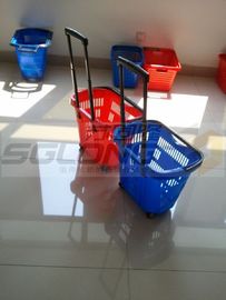 China Capacidade de grande volume azul do punho longo da cesta de compras na mercearia da cor vermelha fornecedor