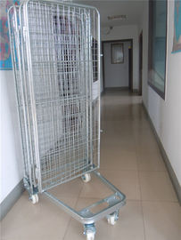 China As cestas seguras do armazenamento da rede de arame rodaram fácil montam desmontam fornecedor