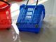 Capacidade de grande volume azul do punho longo da cesta de compras na mercearia da cor vermelha fornecedor